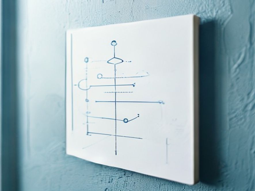 Schema på whiteboard med tre kopplade cirklar, symbol för vancykeln